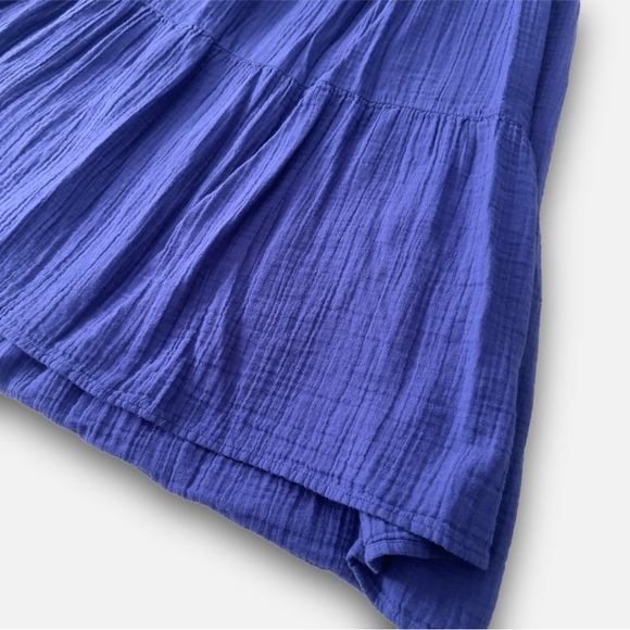 RIPCURL Women’s Strapless Gauze Cutout Maxi Dress Royal Blue Flowy Summer - Picture 2 of 7